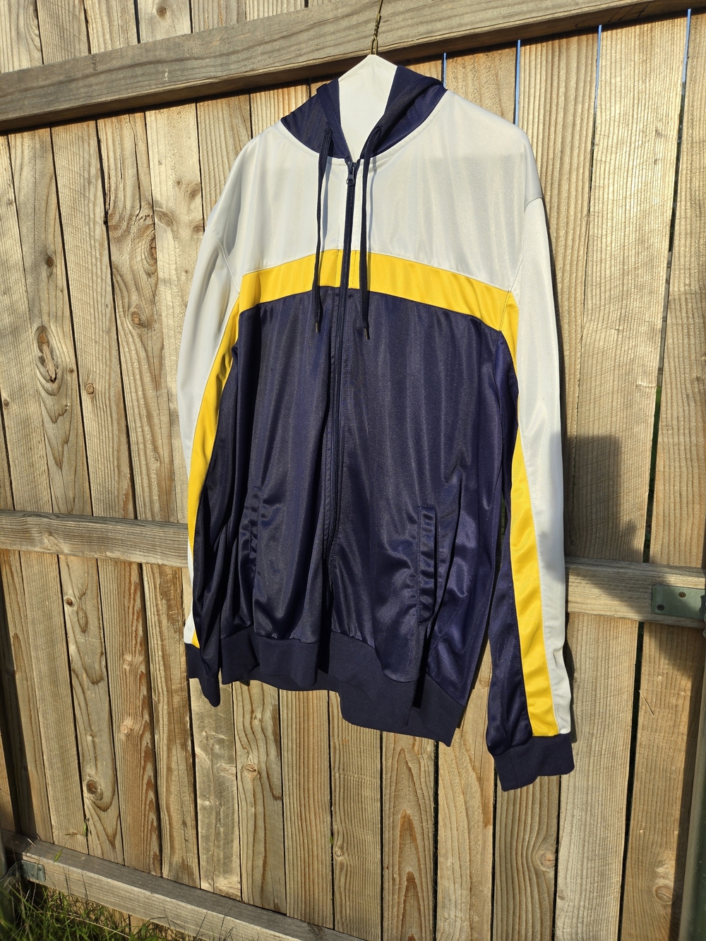 Hype Navy, Yellow & White Hooded Track Jacket